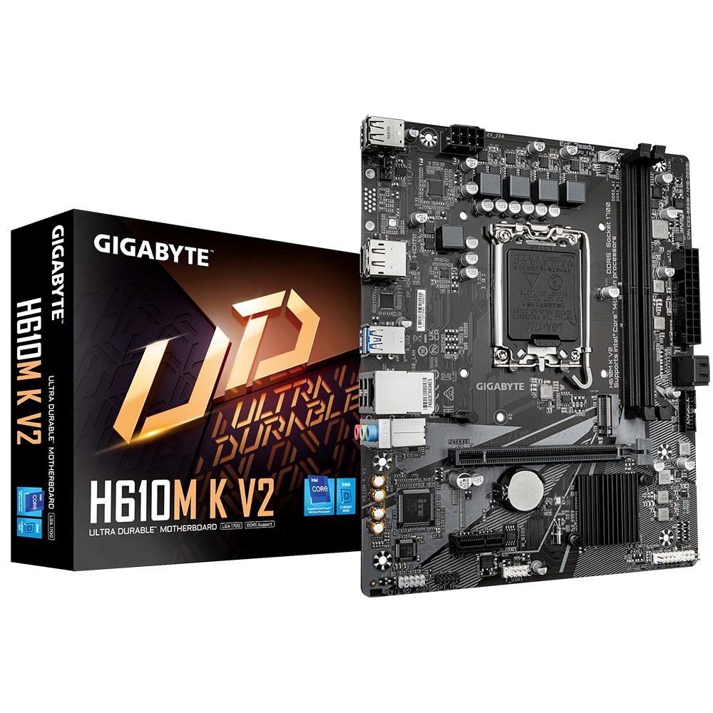 GIGABYTE MB Sc LGA1700 H610M K V2,  Intel H610,  2xDDR5,  DP,  HDMI,  mATX0 