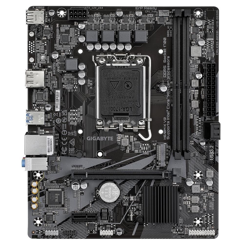 GIGABYTE MB Sc LGA1700 H610M K V2,  Intel H610,  2xDDR5,  DP,  HDMI,  mATX3 