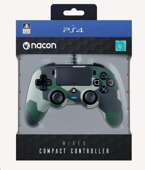 Nacon Wired Compact Controller - ovladač pro PlayStation 4 - camo green1 