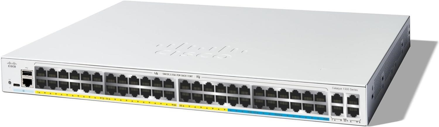 Cisco Catalyst switch C1300-48MGP-4X (32xGbE, 16x2, 5GbE, 4xSFP+, 48xPoE+, 740W) - REFRESH0 