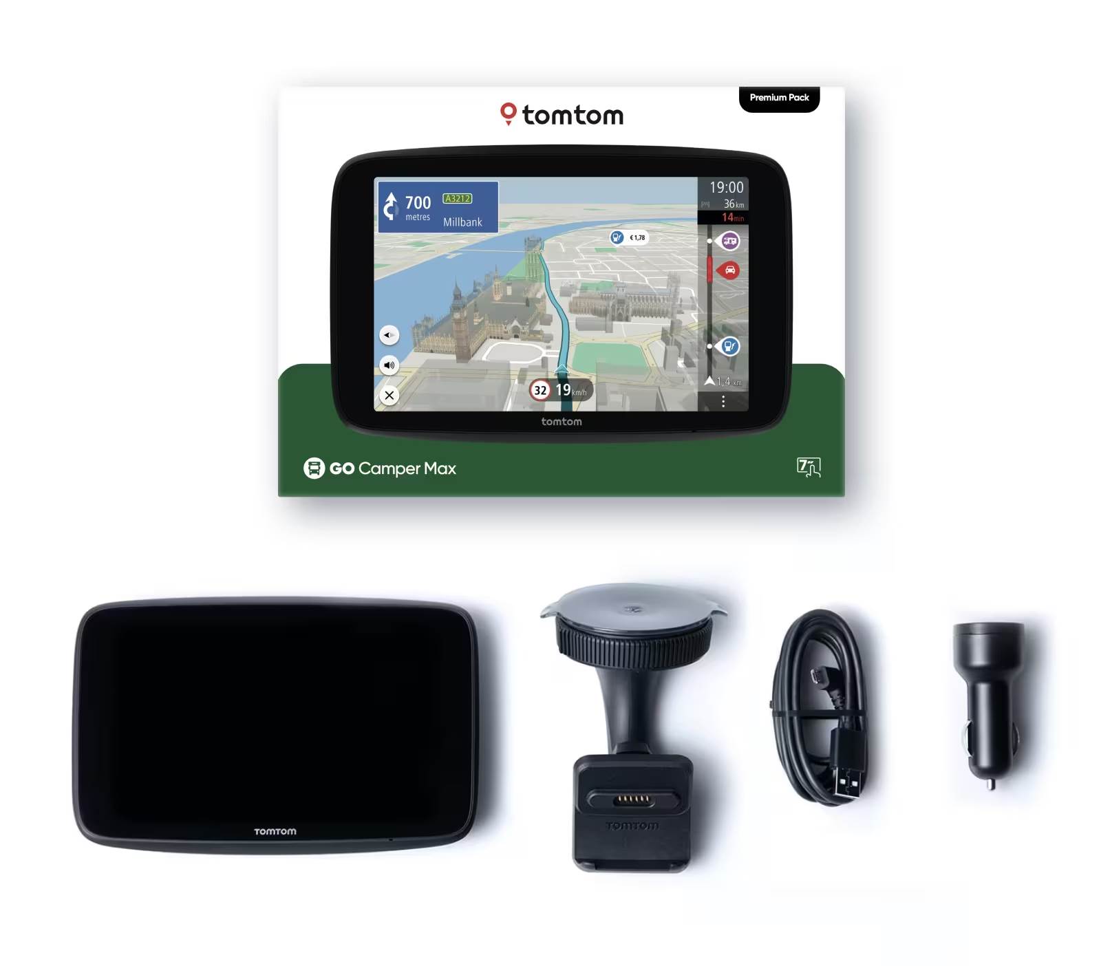 BAZAR - TomTom GO Camper Max 700 - Poškozený obal (Komplet)3 