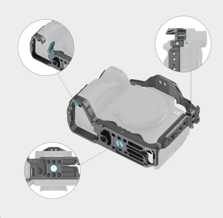 SmallRig 4481 HawkLock Quick Release Cage for Sony A 7R V /  A 7 IV /  A 7S III /  A 10 