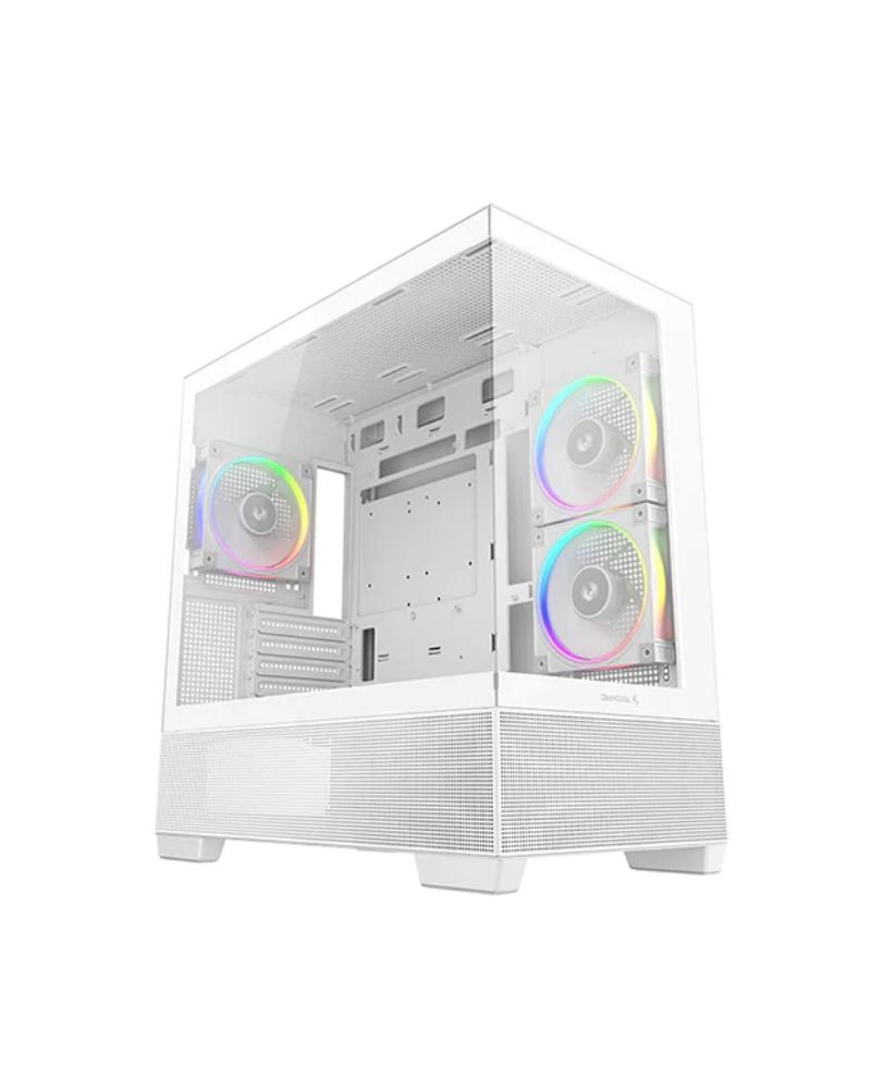 DEEPCOOL Case CG380 3F WH,  mATX,  ARGB,  Průhledná bočnice,  3x120mm Fan,  bílá0 