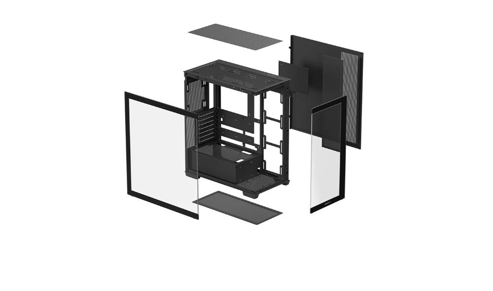 DEEPCOOL Case CG580,  ATX,  Průhledná bočnice,  černá7 