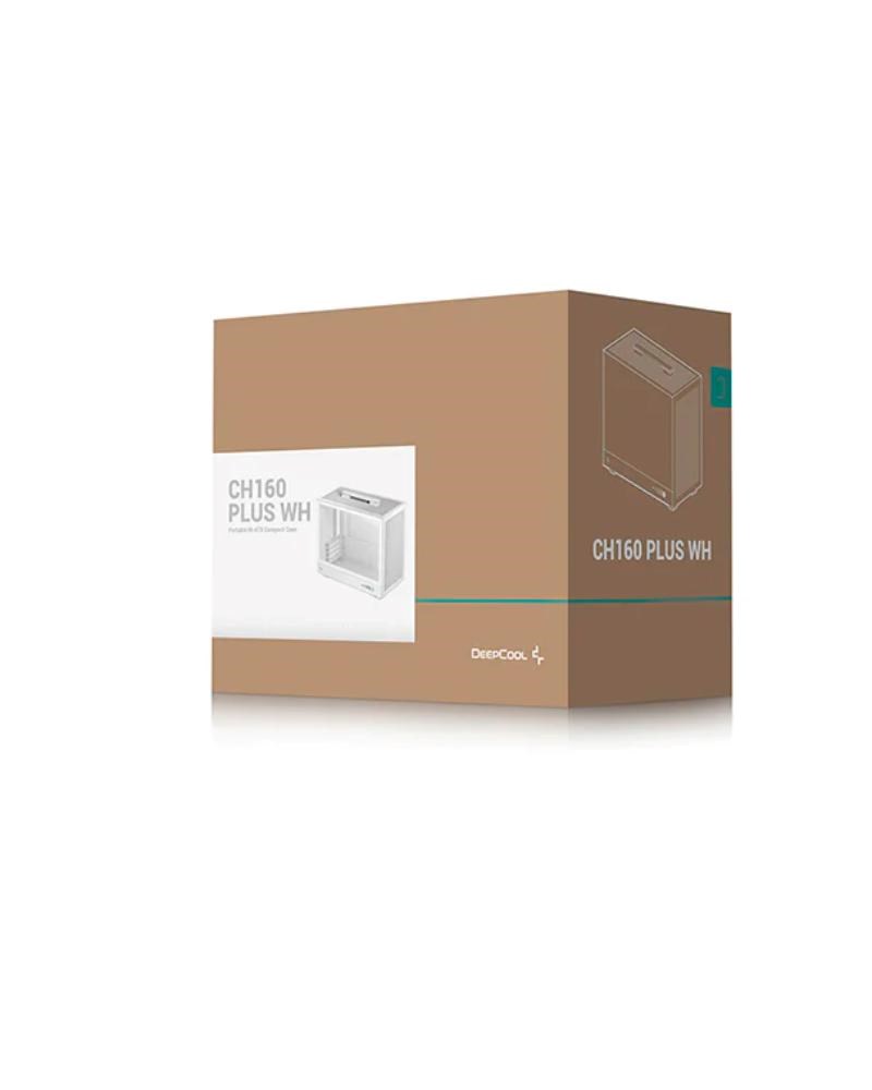 DEEPCOOL Case CH160 PLUS WH,  mATX,  Průhledná bočnice,  bílá4 