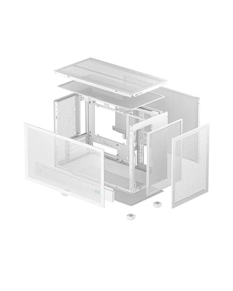 DEEPCOOL Case CH260 WH,  mATX,  Průhledná bočnice,  bílá3 