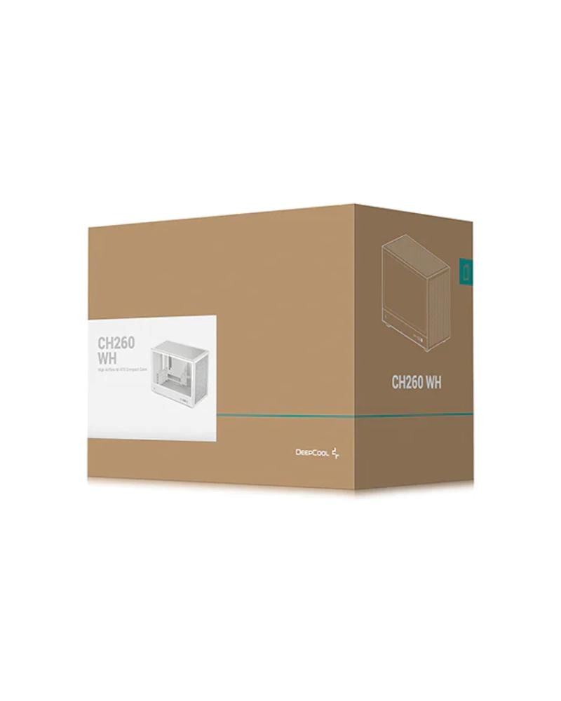 DEEPCOOL Case CH260 WH,  mATX,  Průhledná bočnice,  bílá4 