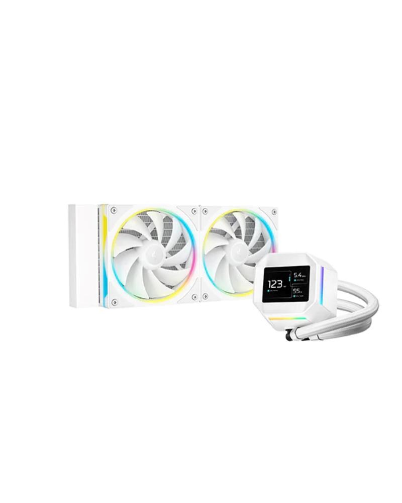 DEEPCOOL Vodní chladič LM240 WH,  ARGB,  2x 120mm,  AM5,  LGA1851,  bílá0 