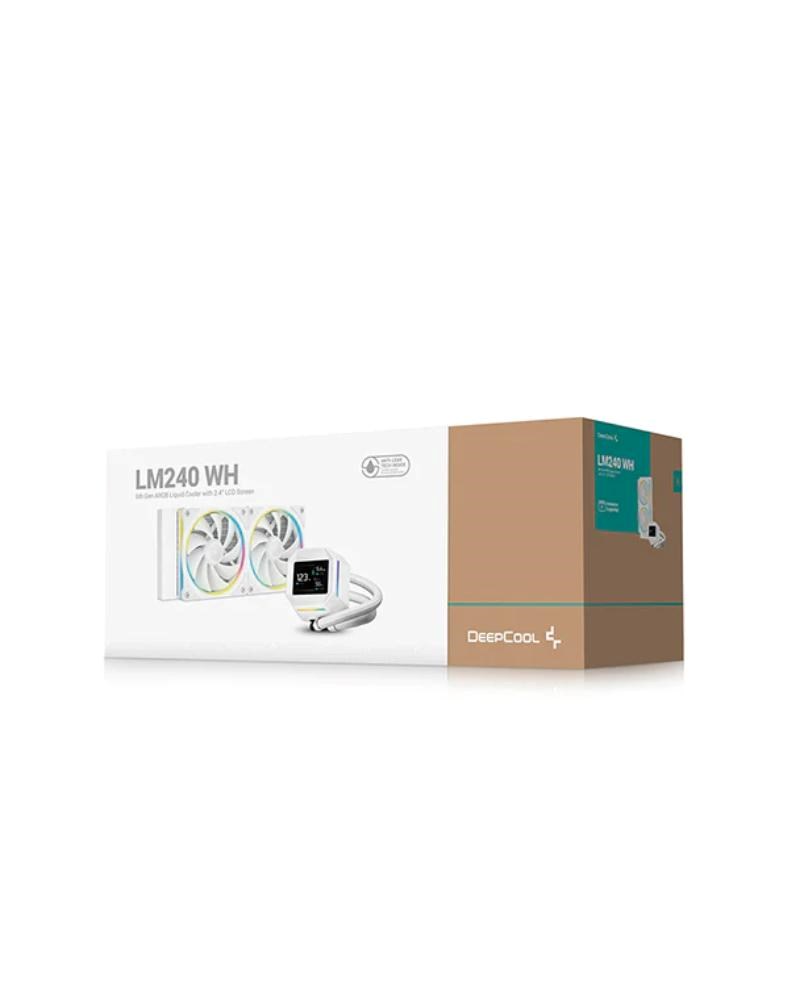 DEEPCOOL Vodní chladič LM240 WH,  ARGB,  2x 120mm,  AM5,  LGA1851,  bílá5 