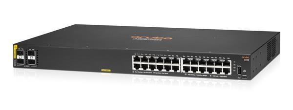 HPE Aruba Networking CX 6000 24p 10M/ 100M/ 1G Class4 PoE 4p SFP 1G 370W Switch R8N87B1 