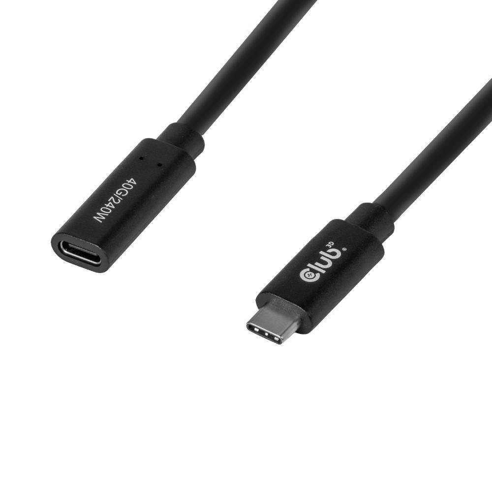 Club3D Prodlužovací kabel USB-C 8K60Hz,  40Gbps,  Power Delivery 240W,  (M/ F),  100cm4 