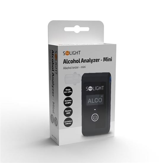 Solight alkohol tester mini,  Fuel Cell,  0, 0 - 5, 0‰ BAC, citlivost 0, 08‰7 