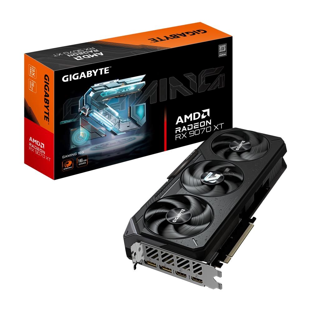 GIGABYTE VGA AMD Radeon RX 9070 XT GAMING 16GB,  16GB GDDR6,  2xDP,  2xHDMI0 