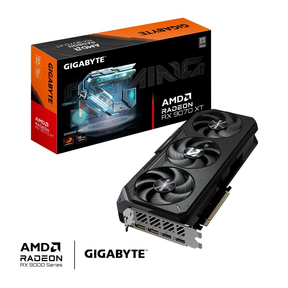 GIGABYTE VGA AMD Radeon RX 9070 XT GAMING 16GB,  16GB GDDR6,  2xDP,  2xHDMI1 