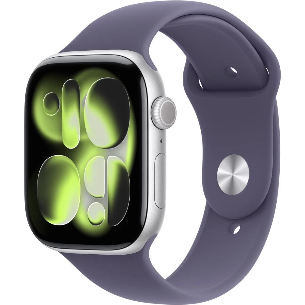 Apple Watch Series 11 GPS 42mm Silver Aluminium Case with Purple Fog Sport Band - S/ M0 