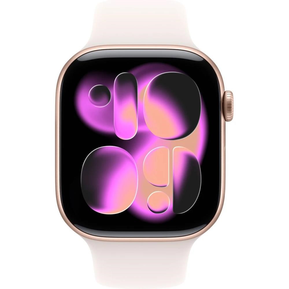 Apple Watch Series 11 GPS 46mm Rose Gold Aluminium Case with Light Blush Sport Band - S/ M1 