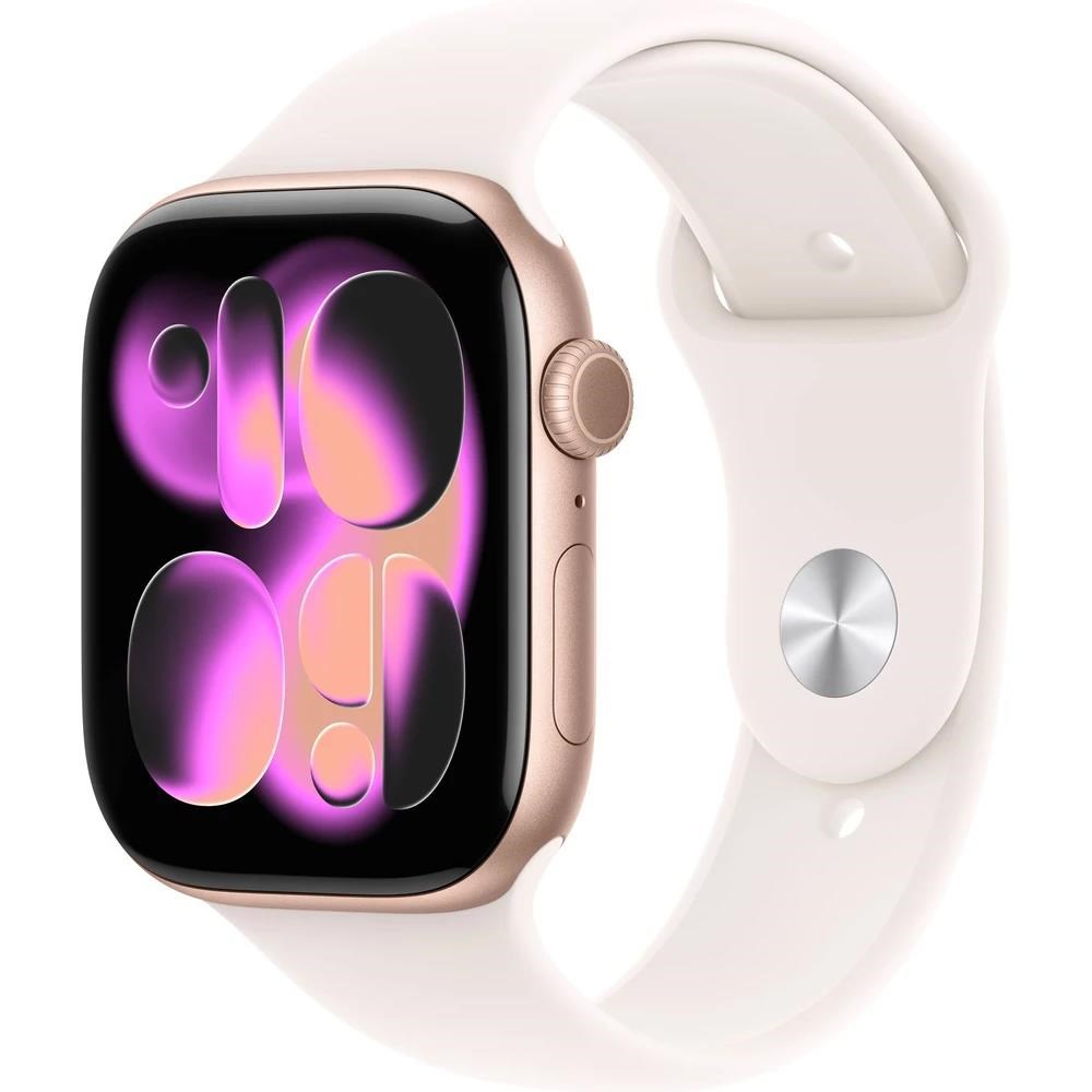 Apple Watch Series 11 GPS 42mm Rose Gold Aluminium Case with Light Blush Sport Band - M/ L0 