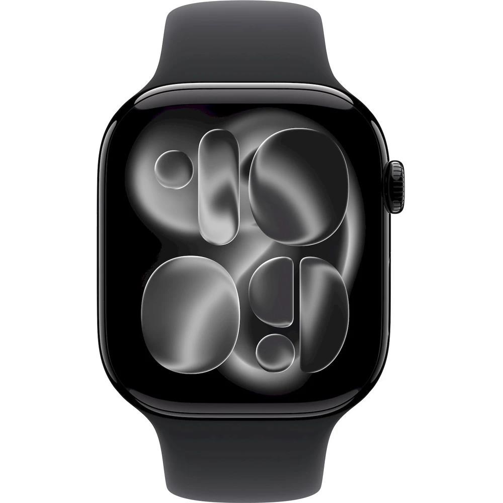 Apple Watch Series 11 GPS + Cellular 42mm Jet Black Aluminium Case with Black Sport Band - M/ L1 