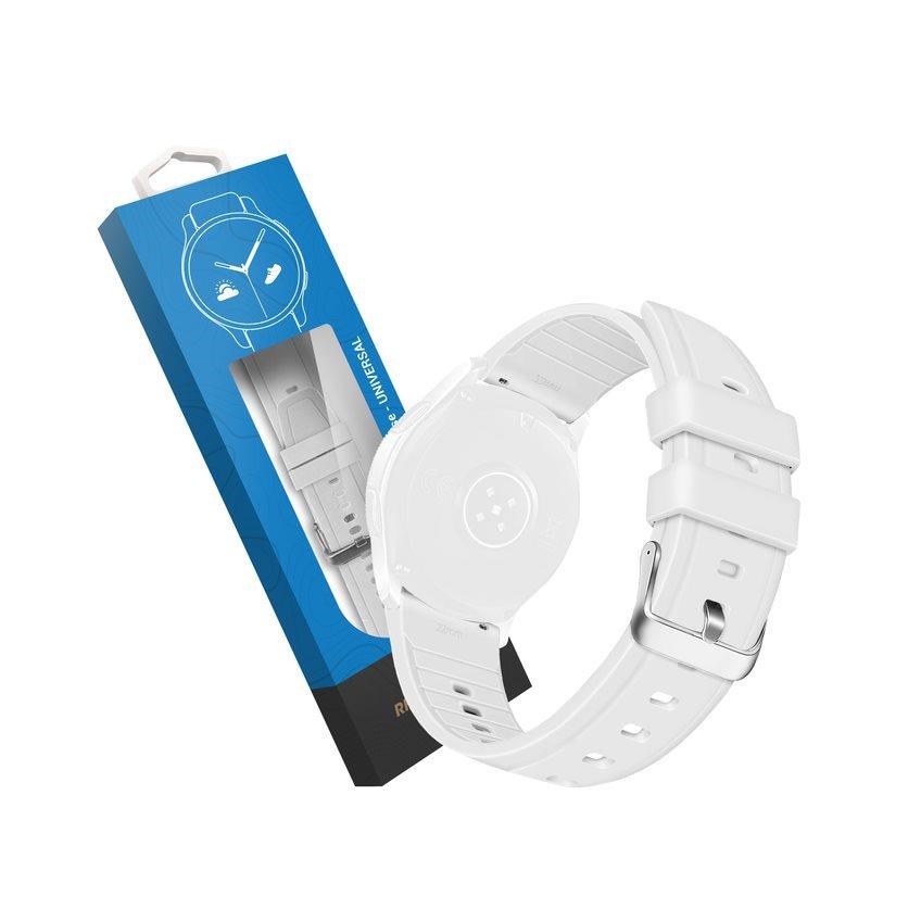 RhinoTech univerzální silikonový řemínek Quick Release 20mm bílý0 