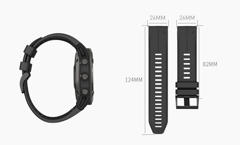 RhinoTech řemínek pro Garmin QuickFit silikonový outdoor 26mm tmavě zelený0 