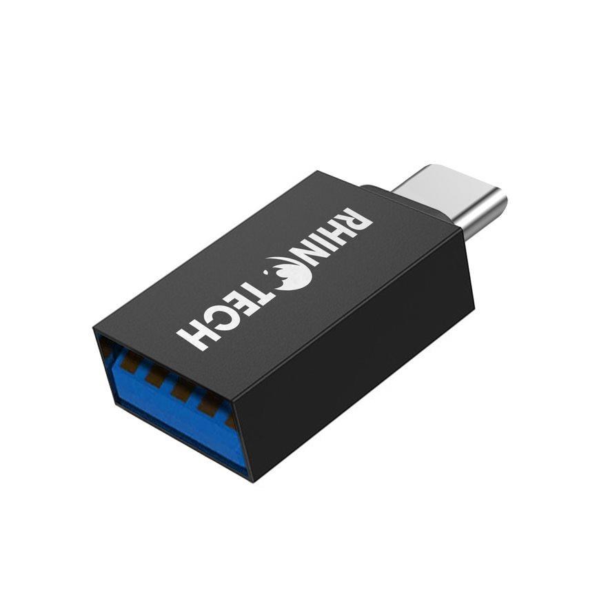 RhinoTech redukce USB-C (M) na USB-A (F),  OTG,  černá1 