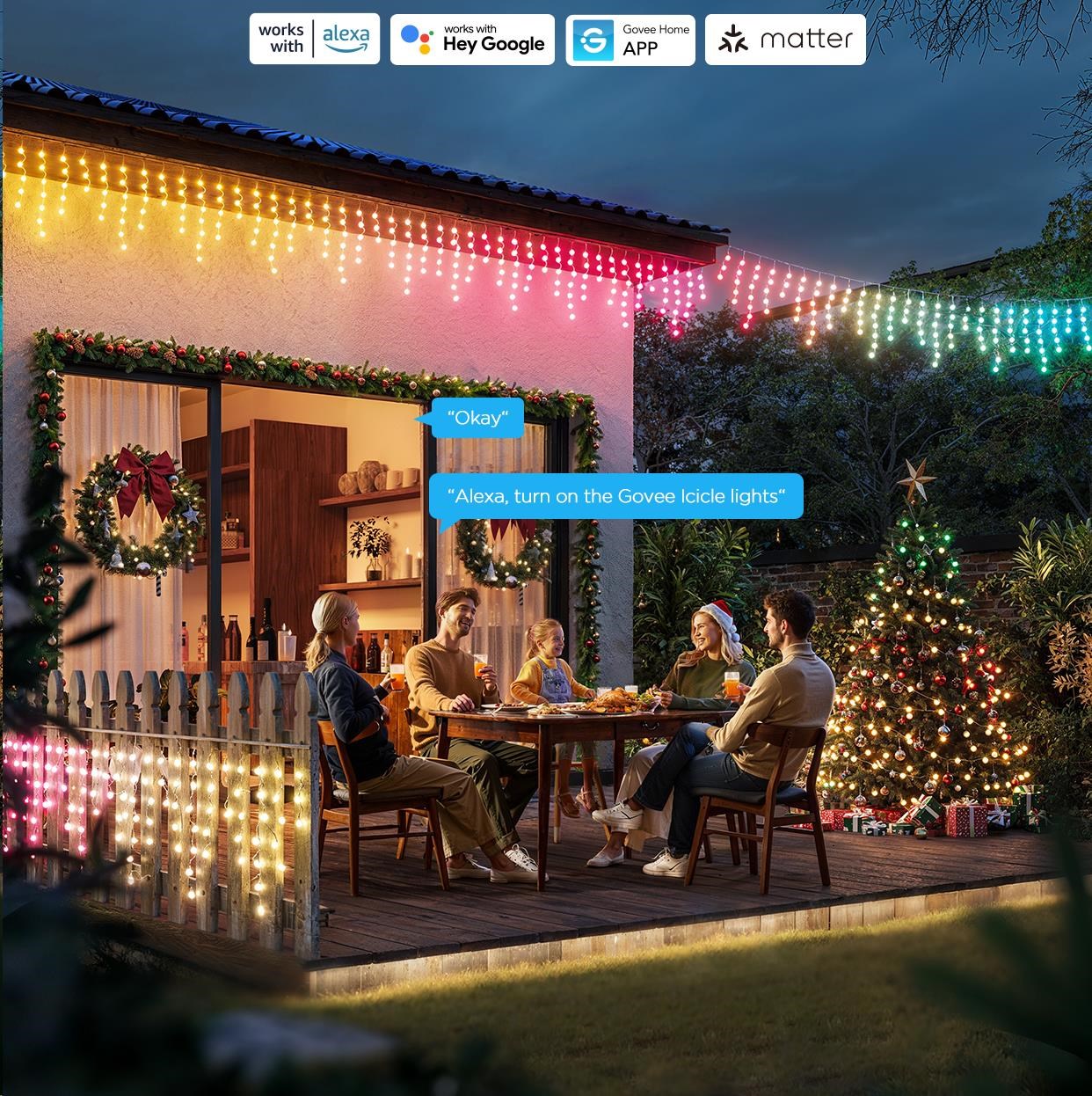 Govee Smart LED rampouchy RGBIC 10m,  bílé,  Matter7 