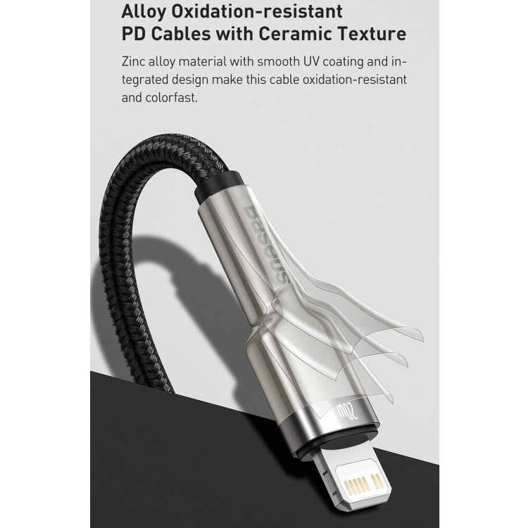 Baseus Cafule Series USB-C na Lightning PD 20W 2m nabíjací/ dátový kábel,  čierny3 