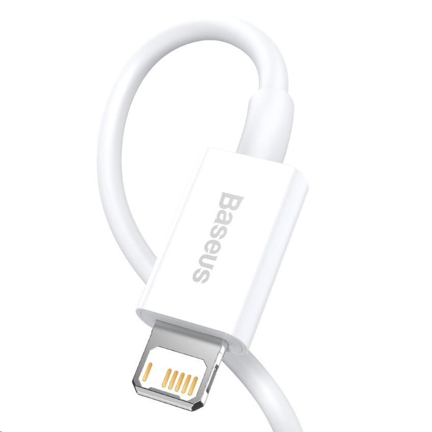 Rýchlonabíjací kábel Baseus Superior Series USB/ Lightning 2.4A 1m biela2 
