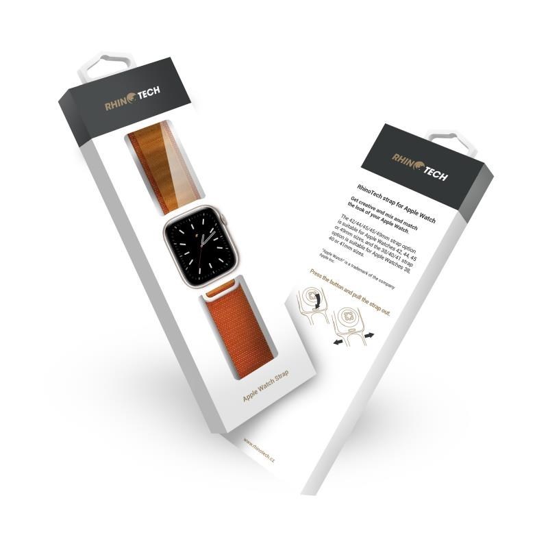 RhinoTech řemínek Ultra Alpine Loop pro Apple Watch 42/ 44/ 45/ 49mm oranžová3 