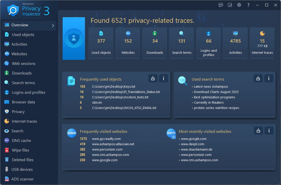 Ashampoo Privacy Inspector 33 
