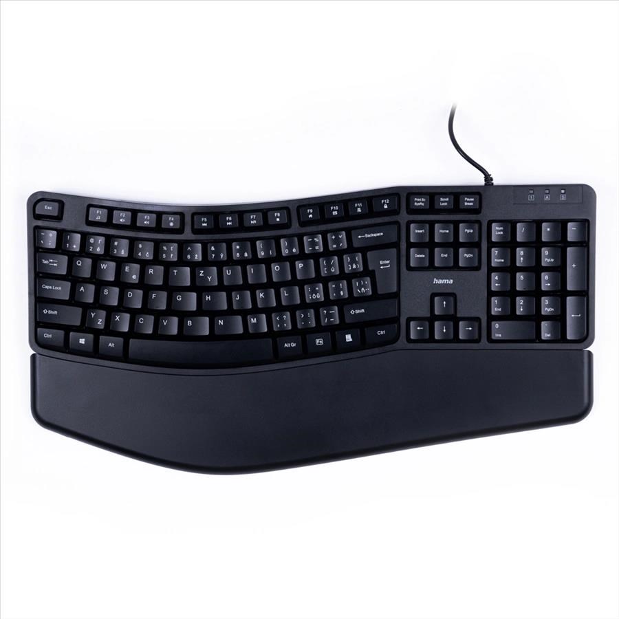 Hama ergonomická klávesnica EKC-400,  odnímateľná podložka pod zápästie0 