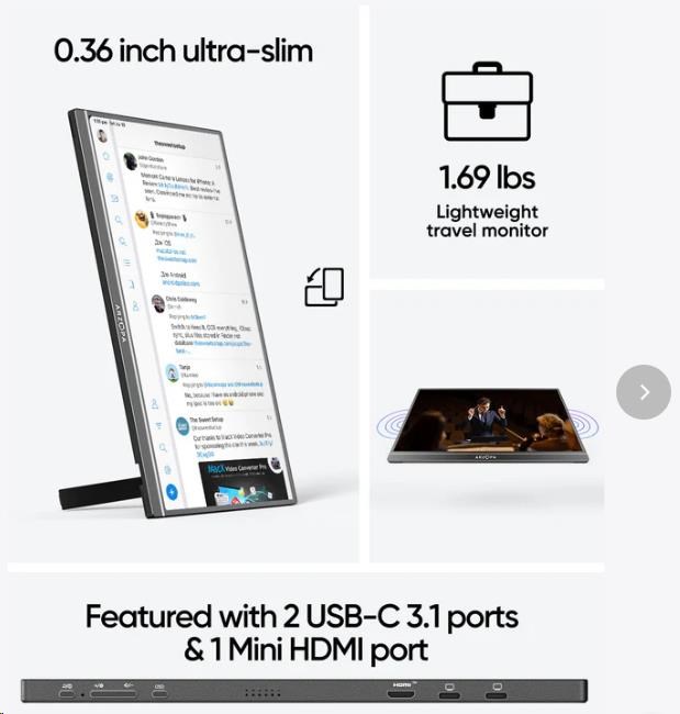 Arzopa Z1C Portable Monitor 16.1
