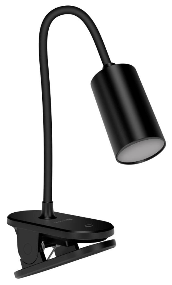 CONNECT IT Stolní LED lampa CLIP 2 s klipem,  černá0 