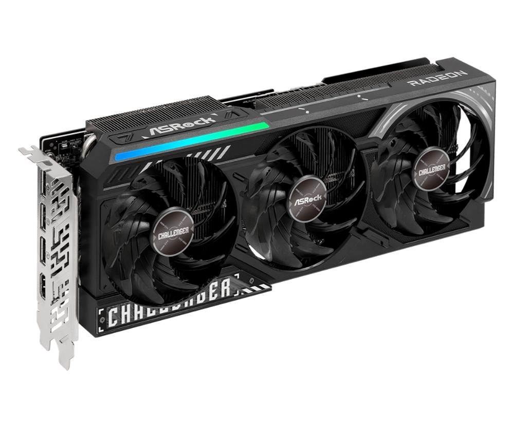 ASRock VGA AMD Radeon RX 9070 XT Challenger 16GB, RX 9070 XT, 16GB GDDR6, 3xDP, 1x HDMI2 