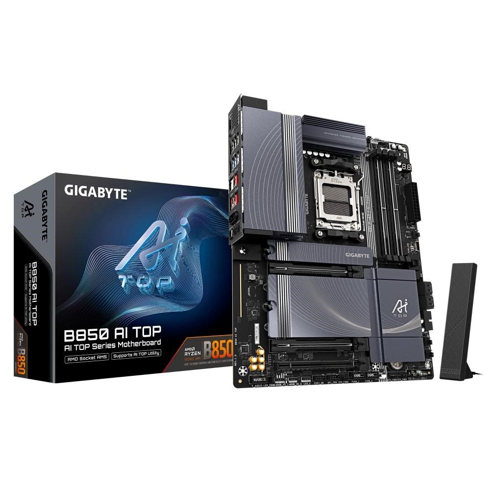 GIGABYTE MB Sc AM5 B850 AI TOP,  AMD B850,  4xDDR5,  1xUSB4,  1xHDMI,  WI-FI,  ATX0 