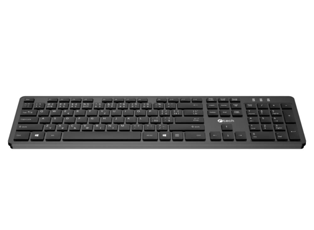 C-TECH Klávesnice KB-115, bezdrátová 2.4Ghz, slim, CZ/SK3 
