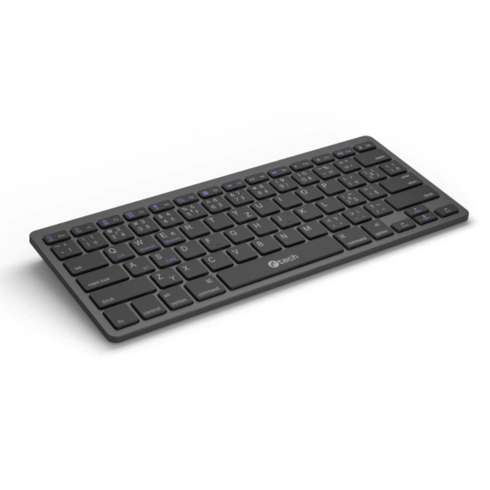 C-TECH Klávesnice KB-120S Dual mode,  bezdrátová,  BT5.0 + 2, 4GHz,  USB nano receiver,  CZ/ SK2 