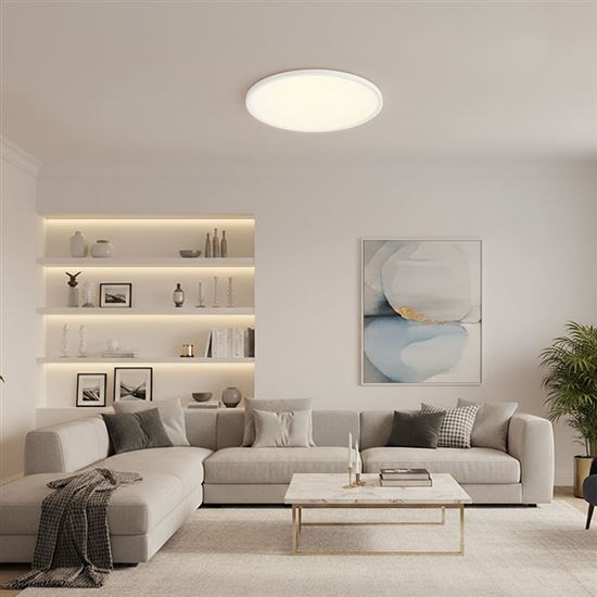Solight LED osvětlení s dálkovým ovladačem Estela White UGR,  40W,  4300lm,  40cm,  URG<19,  závěsné i přisazené9 
