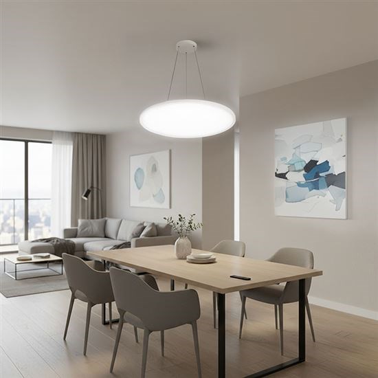 Solight LED osvětlení s dálkovým ovladačem Estela White,  50W,  5400lm,  60cm,  URG<19,  závěsné i přisazené3 