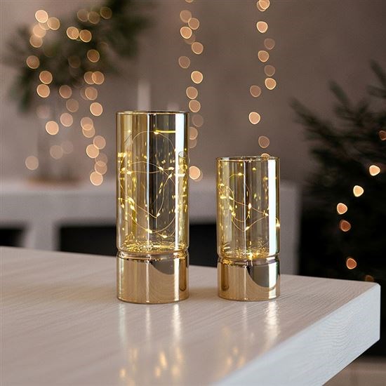 Solight sada dvou vánočních LED světélek,  15/ 20cm,  30x LED,  AA baterie1 