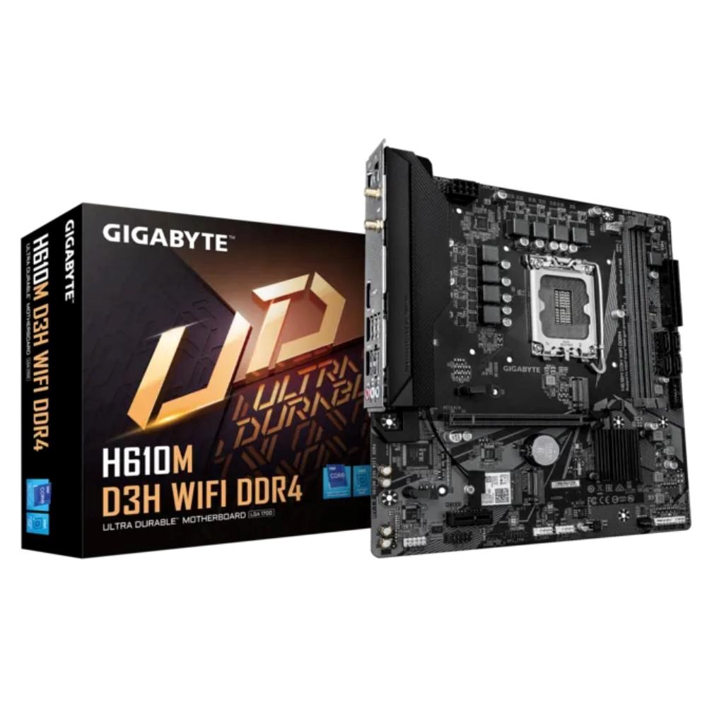 GIGABYTE MB Sc LGA1700 H610M D3H WIFI DDR4, Intel H610,  2xDDR4,  1xHDMI,  Wifi, mATX0 