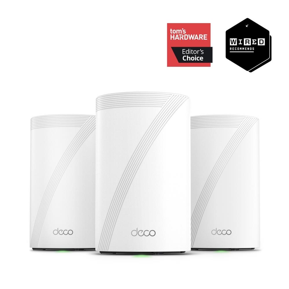 TP-Link Deco BE68(3-pack) WiFi7 Mesh(BE14000, 2, 4GHz/ 5GHz/ 6GHz, 1x10GbELAN/ WAN, 1x2, 5GbELAN/ WAN, 1xGbELAN/ WAN, 1xUSB3.0)0 
