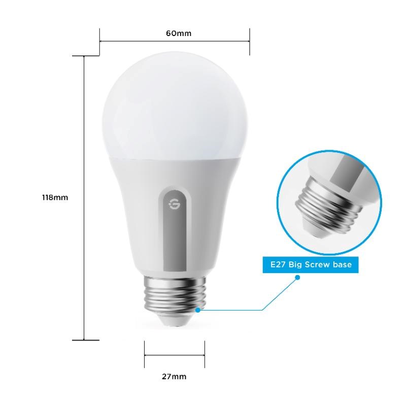 Govee Smart žárovka WW 9W-60W 800lm E27 2ks Long Life,  Matter6 