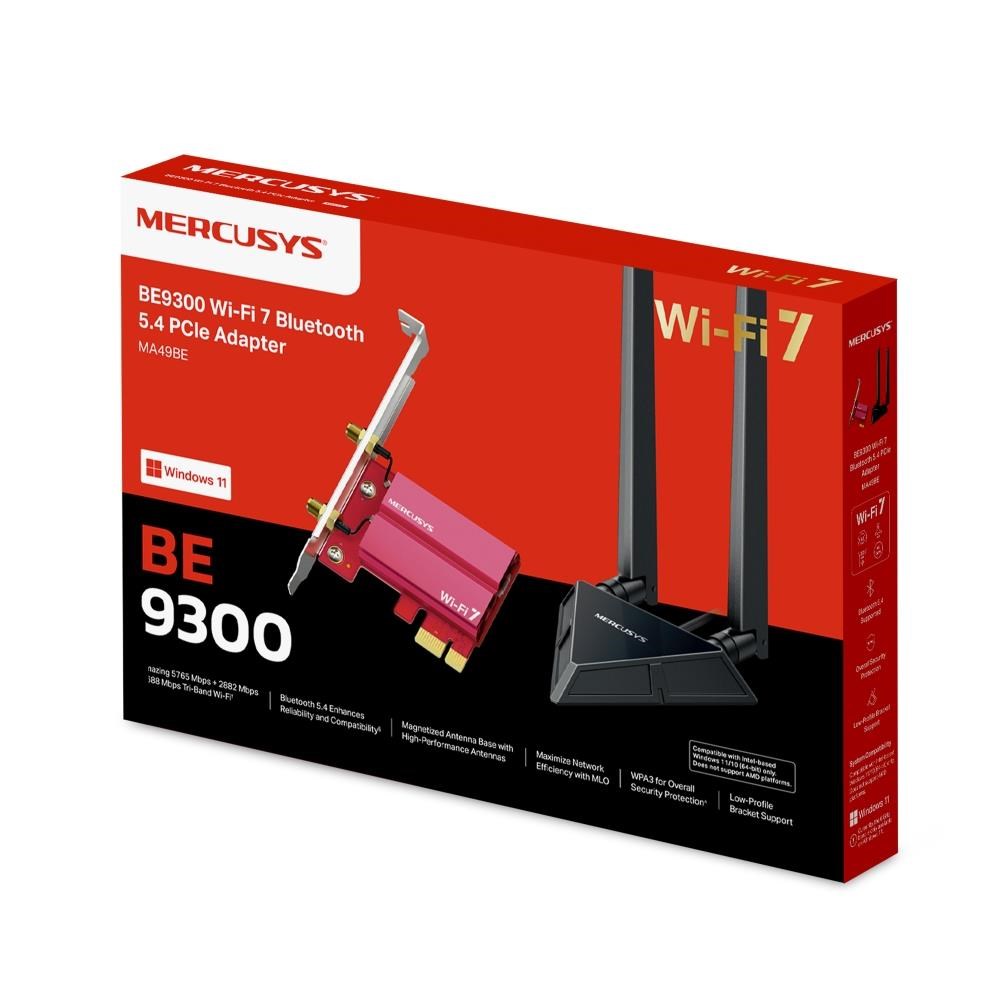 MERCUSYS MA49BE WiFi7 PCIe adapter (BE9300, 2, 4GHz/ 5GHz/ 6GHz, Bluetooth5.4)2 