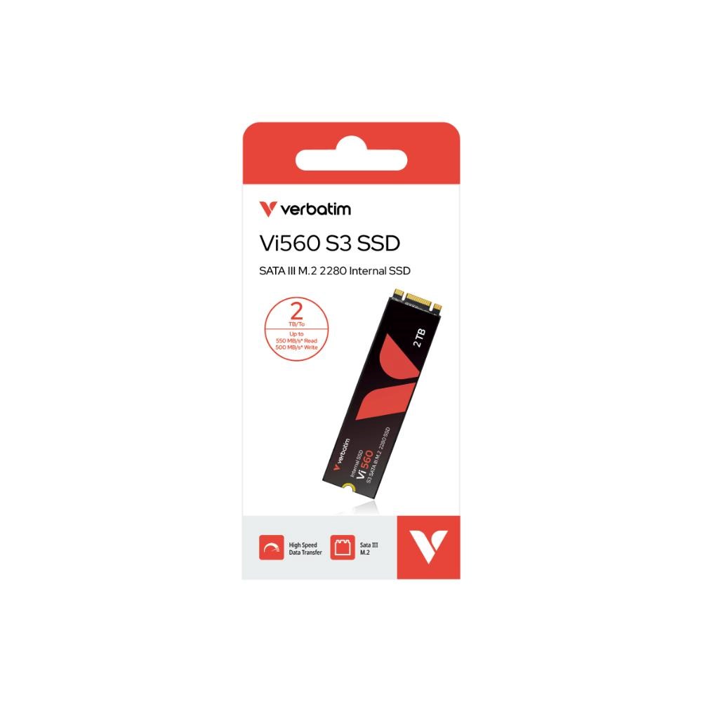 VERBATIM SSD Vi560 S3 M.2 2TB SATA III,  W 550/  R 500MB/ s2 