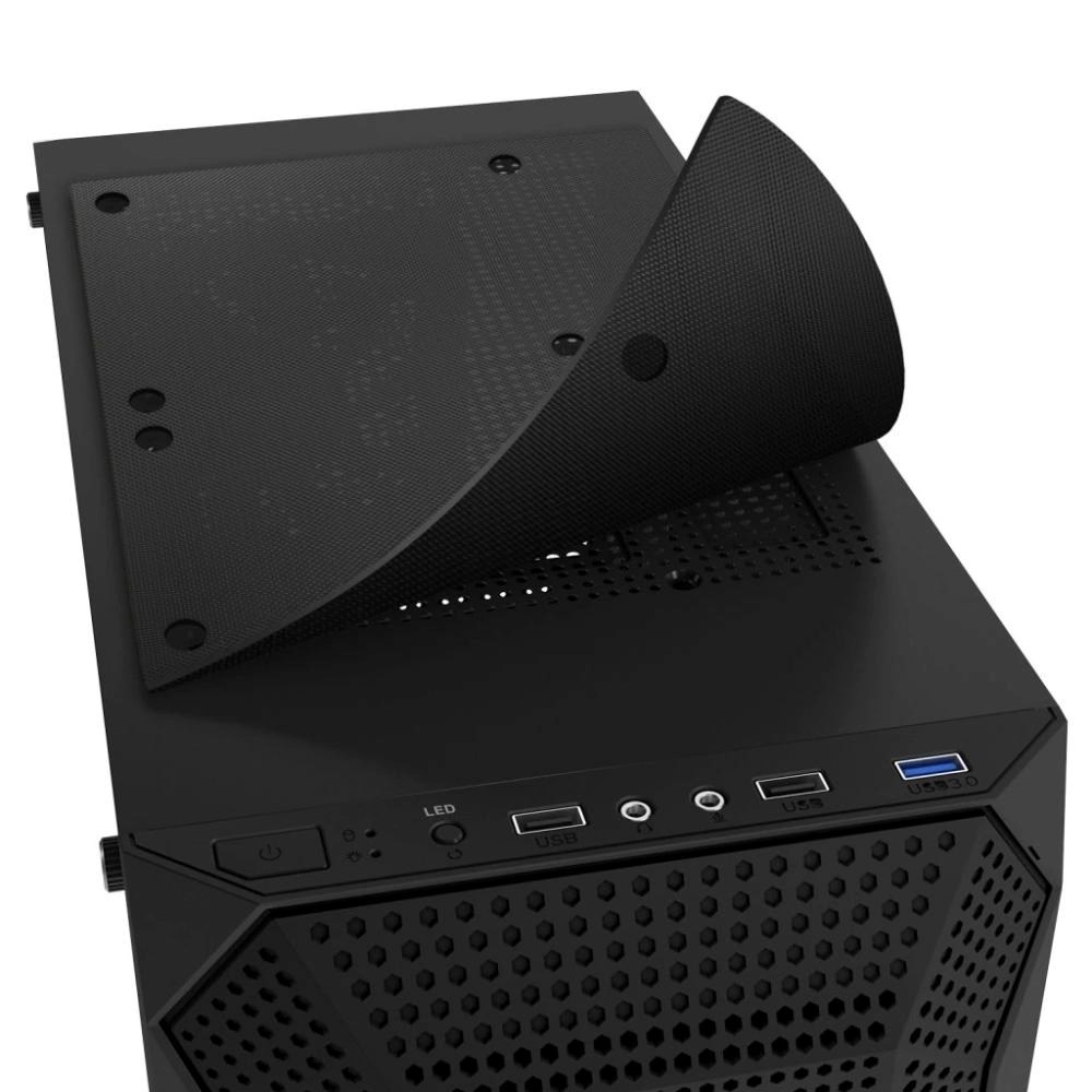 EVOLVEO Xenon,  skříň ATX,  4x ARGB ventilátor 120mm,  přední panel airflow mesh,  černá8 