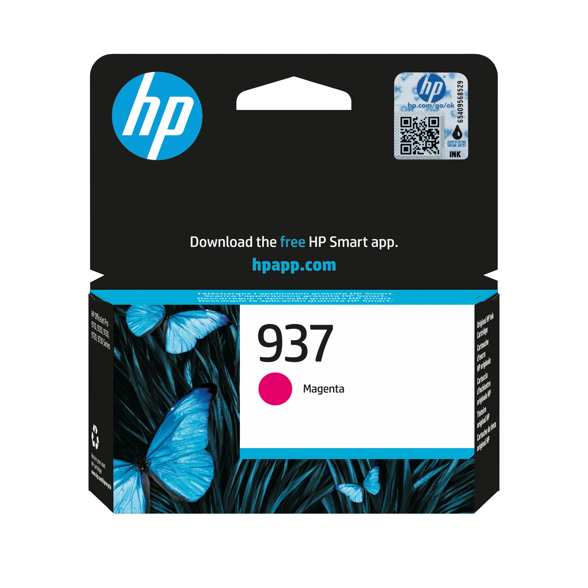 BAZAR - HP 937 Magenta Original Ink Cartridge (800 pages) - Poškozený obal (Komplet)3 