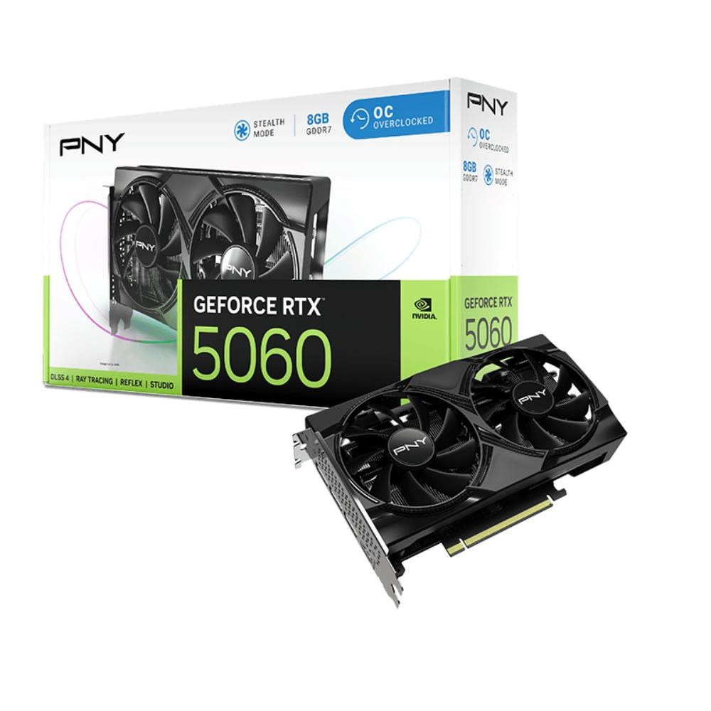 PNY VGA Nvidia GeForce RTX 5060 8GB Dual Fan OC,  RTX 5060 OC,  8GB GDDR7,  3xDP,  1xHDMI3 