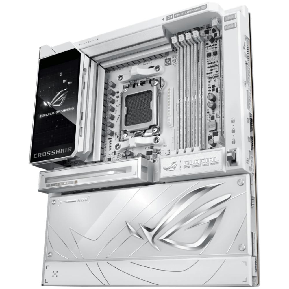 ASUS MB Sc AM5 ROG CROSSHAIR X870E GLACIAL,  AMD X870E,  2xDDR5,  WiFi,  2xUSB4,  E-ATX2 