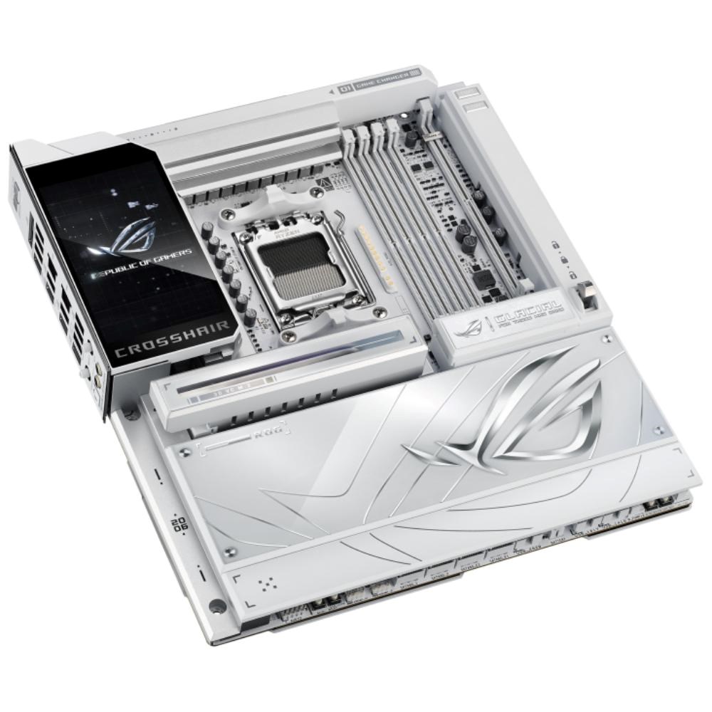 ASUS MB Sc AM5 ROG CROSSHAIR X870E GLACIAL,  AMD X870E,  2xDDR5,  WiFi,  2xUSB4,  E-ATX4 